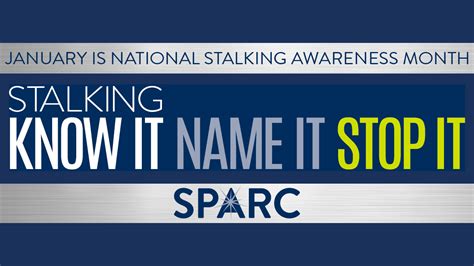 January Is National Stalking Awareness Month Community Resource Center