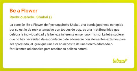 Significado de la canción BE A FLOWER (Ryokuoushoku Shakai (緑黄色社会)) - LETRAS.COM