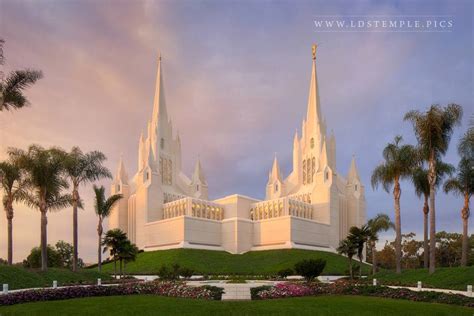 San Diego Temple Summer Glow - LDS Temple Pictures