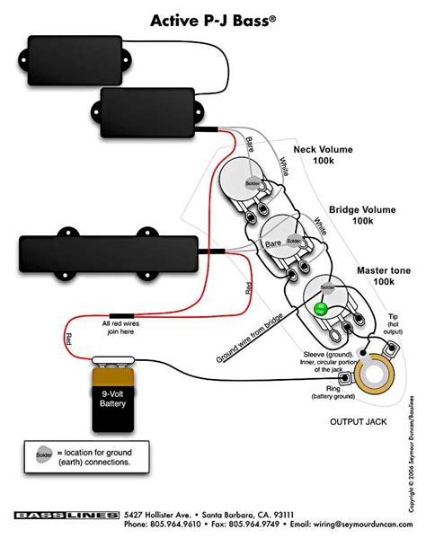 Active Guitar Pickup Wiring Diagram 3