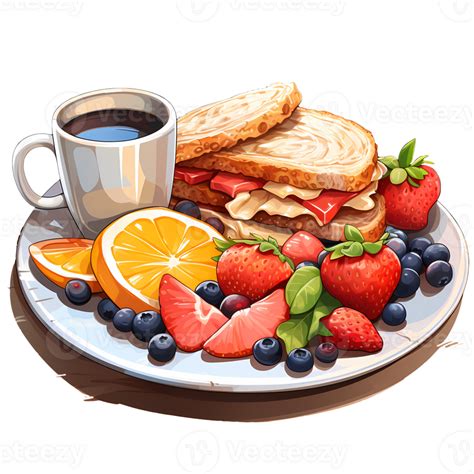 Frühstück Essen Clip Art Illustration ai generativ 27238330 PNG