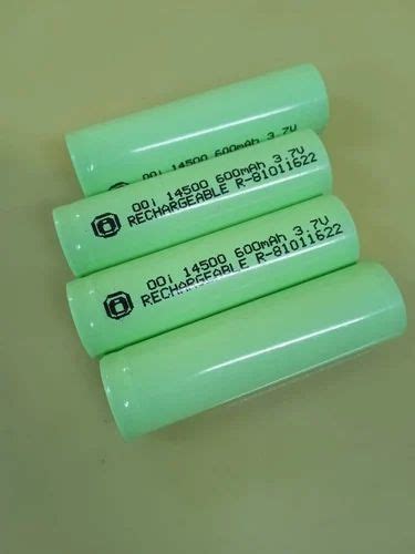 14500 37v 600mah Rechargeable Lithum Battery Li Ion Cell 14500 37v