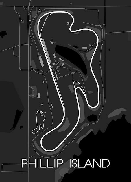 Mapa Del Circuito Del Gran Premio De Phillip Island Vector Premium