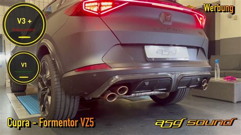 Cupra Formentor VZ5 V1 V3 ASG Sound Sportauspuff YouTube