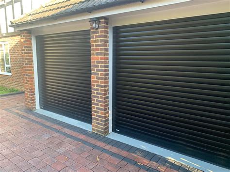2 x SeceuroGlide Classic Black Garage Doors