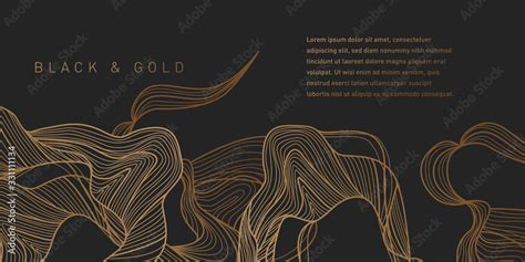 Black and Gold Pattern Background Stock Vector | Adobe Stock