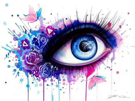 By Pixie Cold Eyeball Art Colorful Art Art Prints