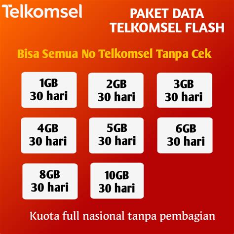 Jual Paket Data Telkomsel Flash Full Nasional Jam Promo Murah