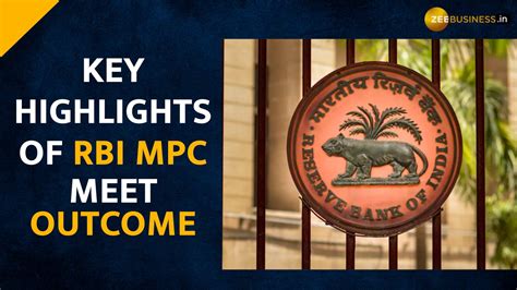 Key Highlights of RBI MPC Meet | Zee Business