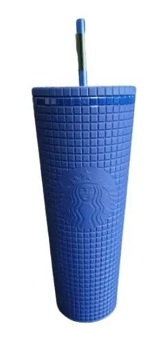 Tumbler Starbucks Original Studded Navy Blue Grid Cold Vaso Envío Gratis