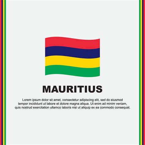 Mauritius Flag Background Design Template Mauritius Independence Day Banner Social Media Post