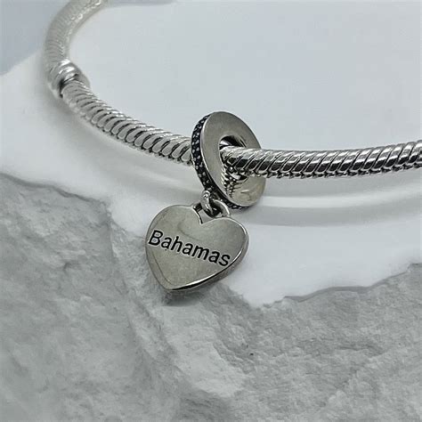 Pandora Bahamas Heart Bracelet Charm Bahamas Flag Heart Etsy