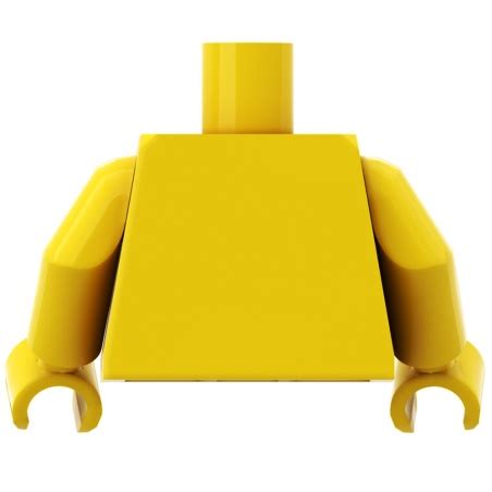 Personnalized Yellow Minifigure Torso Custom Lego Parts Super Briques