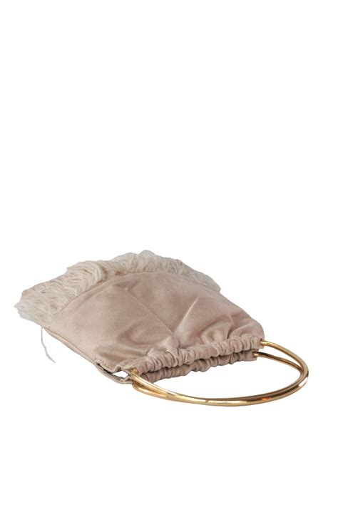 Clutch Nude Asa Y Plumas El Joyero De Miriam