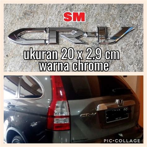 Jual Emblem Tulisan CR V Emblem Bagasi Belakang Honda Crv Gen 3 Tahun