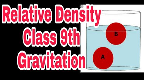 What Is The Difference Between Density And Relative Density Class 9