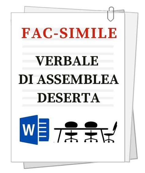 Verbale Assemblea Deserta Fac Simile