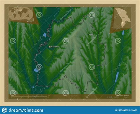 Cantemir Moldova Physical Labelled Points Of Cities Stock Image