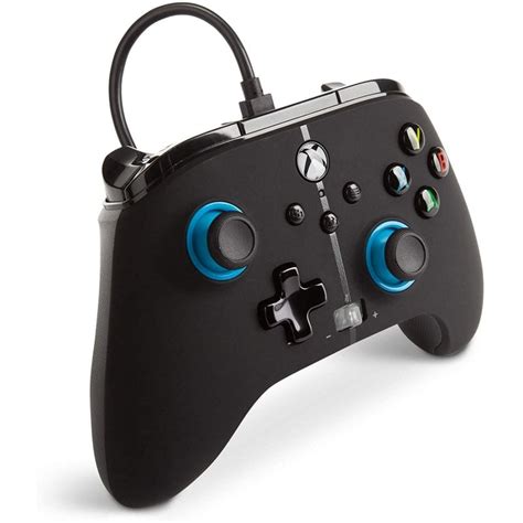 Power A Mando Con Cable Hint Negro Azul Para Xbox Series X S Xbox