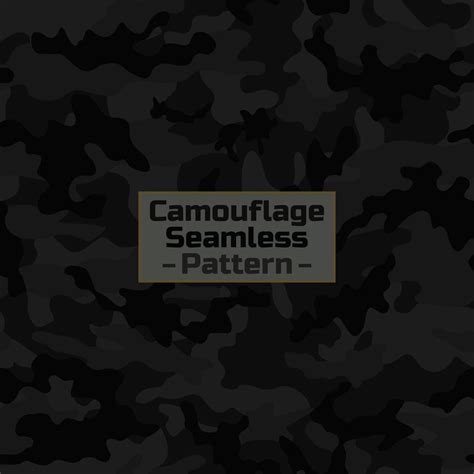 Black camouflage seamless pattern pattern. Vector camo background. Seamless pattern 21989726 ...