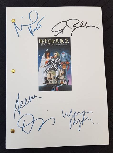 Beetlejuice Film Movie Script Screenplay With Signatures Etsy