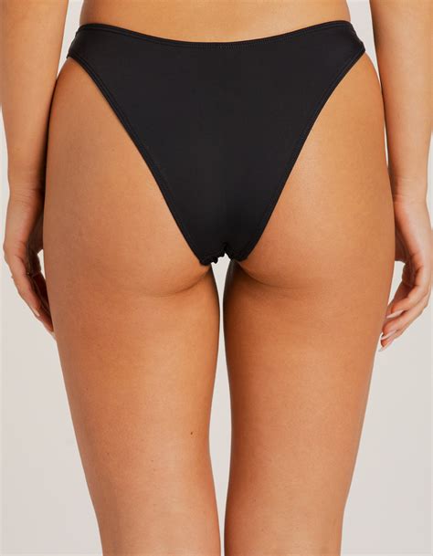 Full Tilt High Leg Cheekier Bikini Bottoms Black Tillys