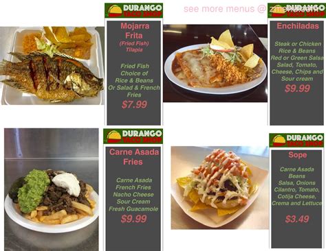 Online Menu of Durango Taco Shop Restaurant, Las Vegas, Nevada, 89131 ...