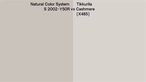 Natural Color System S 2002 Y50r Vs Tikkurila Cashmere X485 Side By