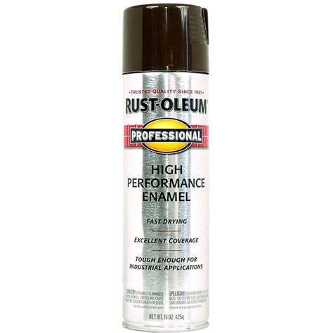 Rust Oleum Professional Gloss Dark Brown Spray Paint Net Wt 15 Oz In