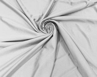 Shiny Finish Milliskin Nylon Spandex Fabric White Way Stretch Per