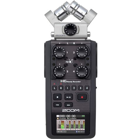 Zoom H6 Portable Handheld Recorder with Audio-Technica AT831B Lav Mic and 25 ft XLR Cable