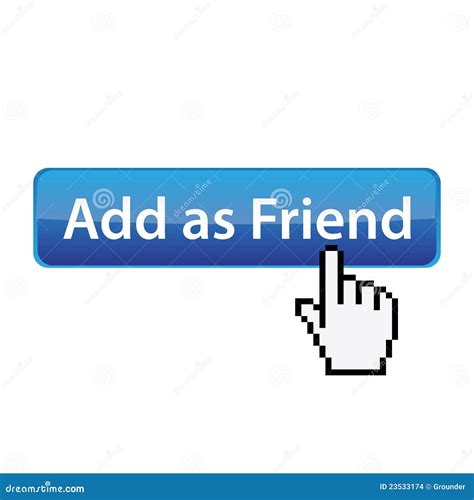 Add As Friend - Social Site Button Stock Vector - Illustration of