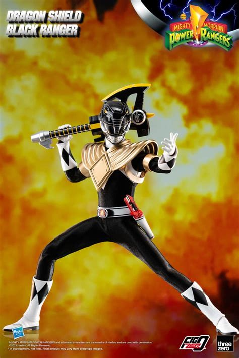 1 6 Sixth Scale Figure Dragon Shield Black Ranger Mighty Morphin Power