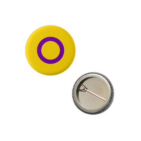 Intersex Intersexual Pride Flag Pin 1” Round Circle Shape