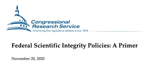 Federal Scientific Integrity A Primer New Congressional Research