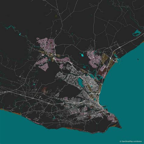 Vector city map of Port Elizabeth Gqeberha, South Africa 27548631 ...