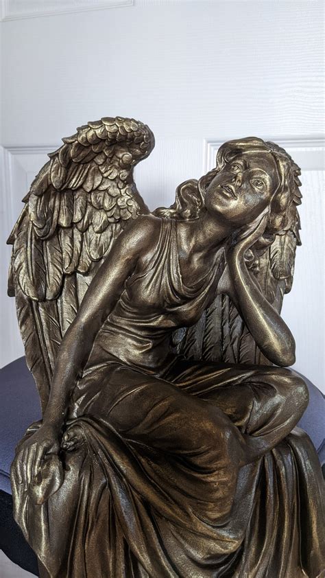 Resting Grace Sitting Angel Statue Etsy