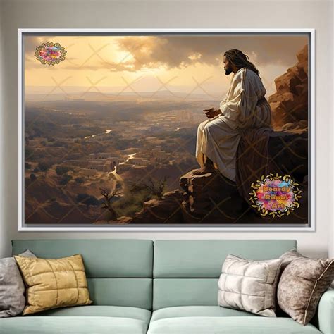 Black Jesus Prints Overlooking Ancient Jerusalem Brown Jesus Wall