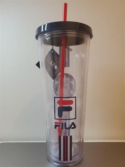 Starbucks x FILA Collection Plastic Cold Cup 24oz 傢俬家居 廚具和餐具 廚水杯水壺