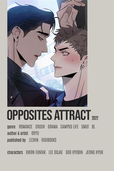 Opposites Attract Minimalist Poster Mangá Romance Mangás Em