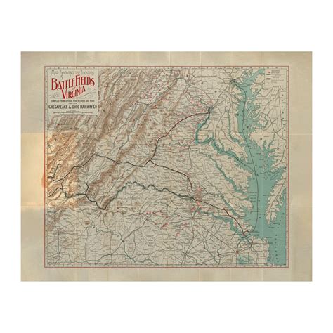 Virginia Civil War Battlefields Map | Explore Maps of the Civil War ...