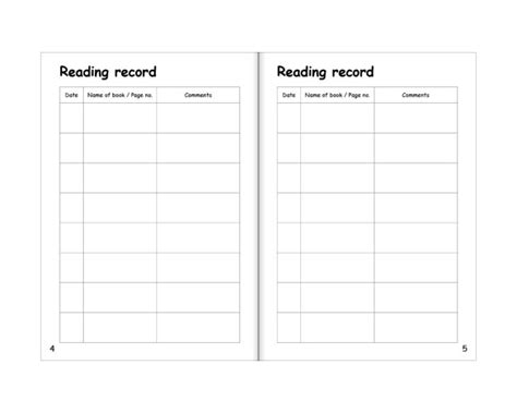 Ks1 Reading Record Book Pack Of 20 School Merit Stickers