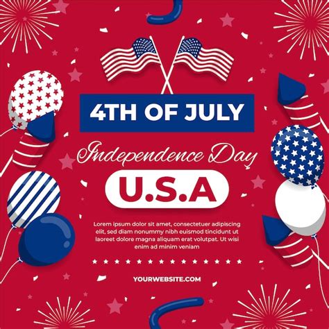 Free Vector Hand Drawn 4th Of July Illustration