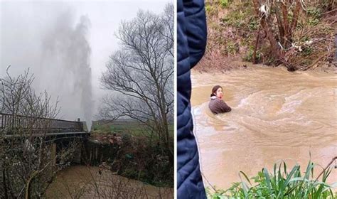 Sakaryada korkutan kaza Kanala uçan araç suya gömüldü Son Dakika