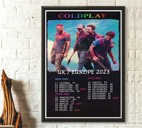 Coldplay Music Of The Spheres World Tour 2023 Poster