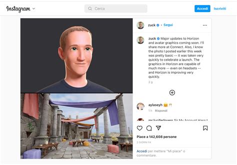 Mark Zuckerberg Aggiorna Avatar Del Metaverso E Lancia Horizon Worlds