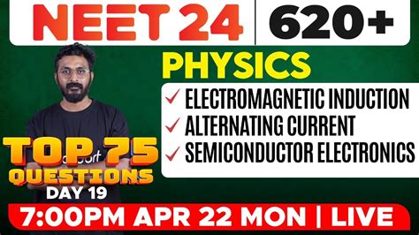 NEET 2024 Physics Electromagnetic Induction Alternating Current