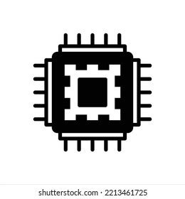 Vector Black Icon Semiconductor Stock Vector (Royalty Free) 2213461725 ...