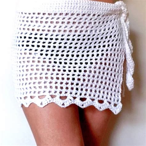 Crochet Beach Cover Up Skirt Easy Crochet Beach Wear Pdf Etsy