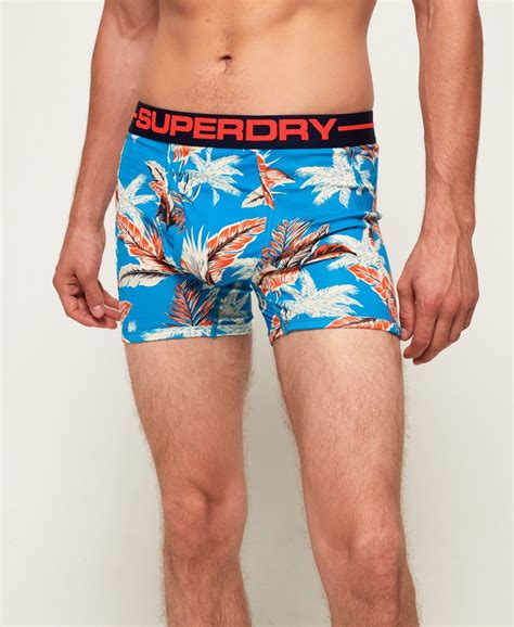 Mens Hawaiian Sport Boxers In Paradise Hibiscus Superdry